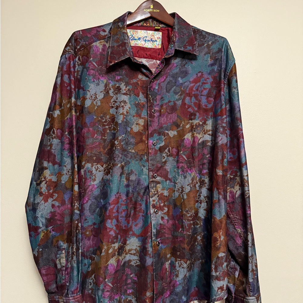 Robert Graham floral long sleeve shirt, XXL